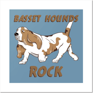 BASSET HOUNDS ROCK Posters and Art